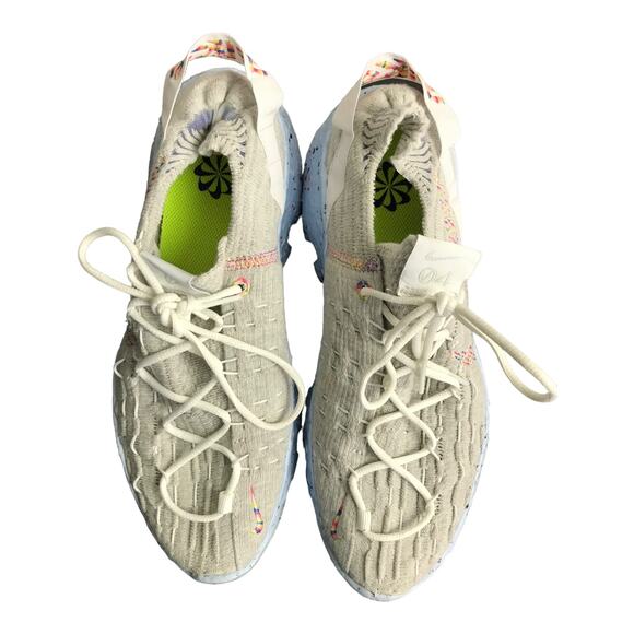 Nike Space Hippie 04 Lifestyle Shoes Womens Sneakers 9.5 Gray Baby Blue Lace Up - Picture 7 of 9